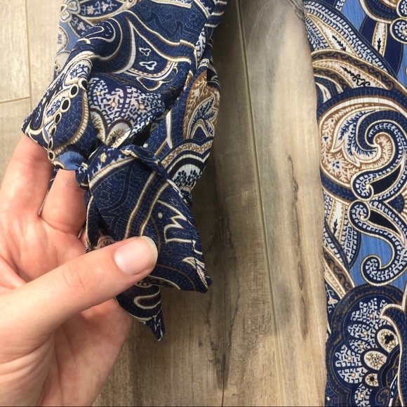 Alice + Olivia Cari blue mosaic paisley dress - Picture 3 of 7